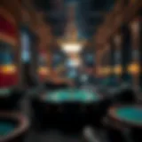 Luxurious poker room atmosphere with elegant decor