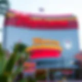 Tropicana Las Vegas Casino Hotel Exterior Exterior view of Tropicana Las Vegas Casino Hotel showcasing its vibrant architecture and signage.