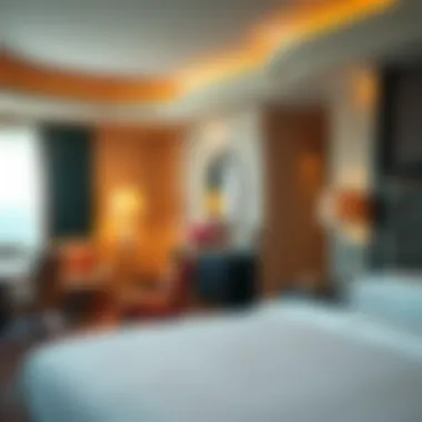 Luxurious guest room at Tropicana featuring elegant decor and modern amenities.