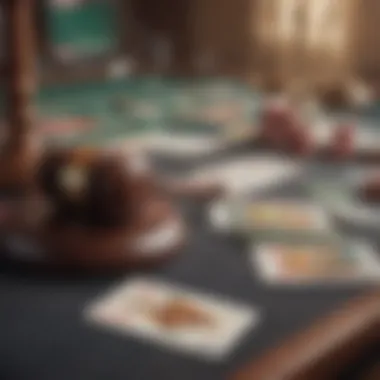 Legal Implications of Engaging with Fraudulent Betting Sites A legal gavel next to online betting icons representing regulation and law