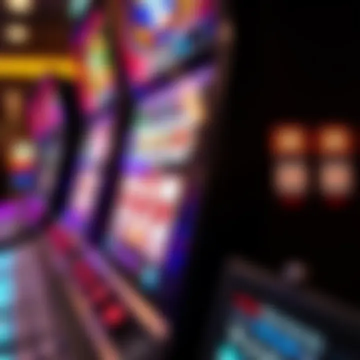 Close-up of a Wind Creek slot machine's advanced technology interface