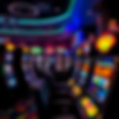 An array of Wind Creek slot machines in a lively gaming environment