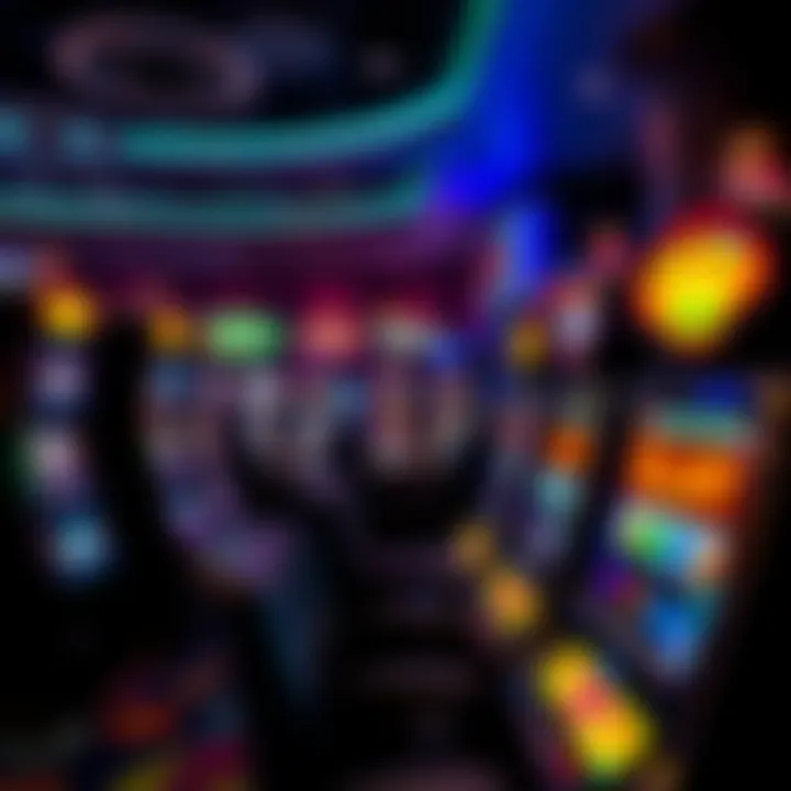 An array of Wind Creek slot machines in a lively gaming environment