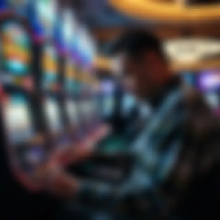 A strategic player analyzing Wind Creek slot machine patterns and strategies