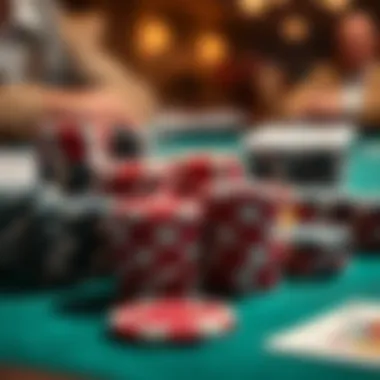 Poker Chips and Cards During Training A close-up of poker chips and cards on a table